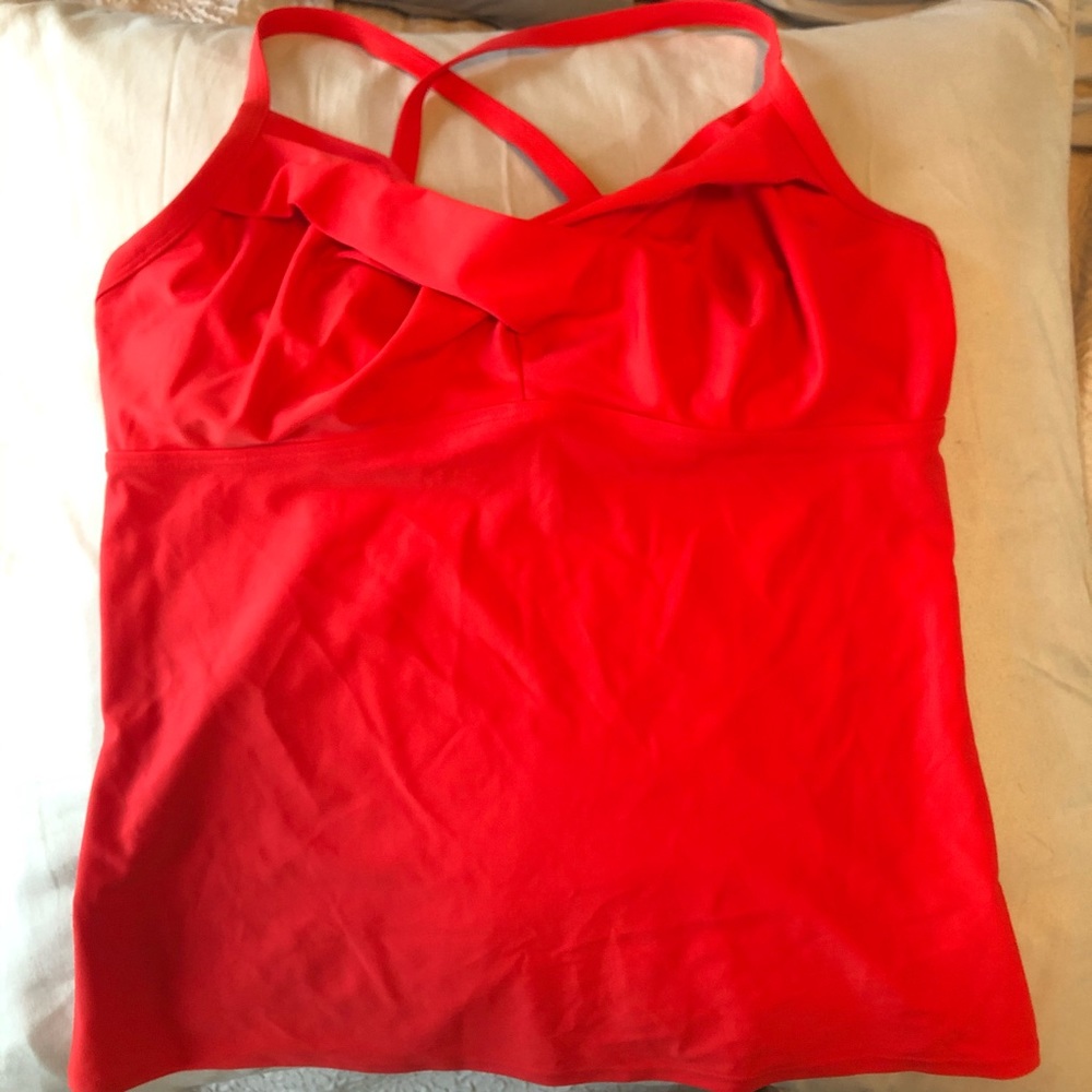 Athleta red tankini top size 40 B/C tall